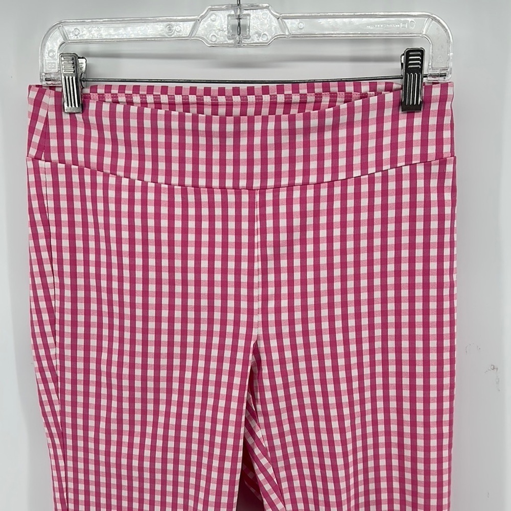 J. McLaughlin Preppy Barbiecore 50s Pin-Up Retro Pink&White Leggings Sz6 - Picture 2 of 12
